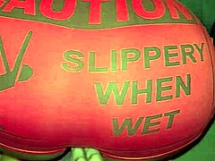Caution Slippery When Wet! Amateur Ebony Couple Does Backshots With Creamy Pussy And BBC In Bedroom 😩