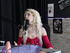 Blonde Explains Perfect Anal Sex with Moans and Deep Blowjob Demo