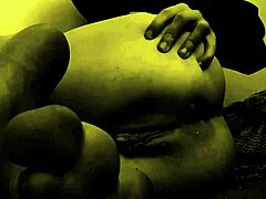 Erotic solo play with wet hairy toys in a steamy nightmare scene