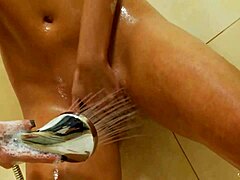 Kinky Blonde Teen Faby O Teases With Showerhead