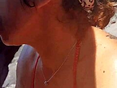 Teresa Jones starts her porn career with public blowjob and outdoor fucking.