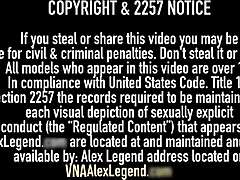 Penny Pax takes deep throat as Alex Legend face fucks redhead hard