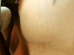 Teaser of shaved pussy and asshole in interracial scene.