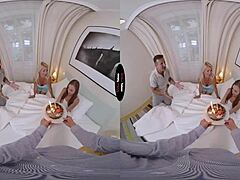 Virtual Taboo Holiday Handjob with Blonde