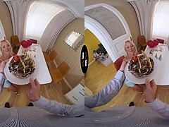 Virtual Taboo Holiday Handjob with Blonde