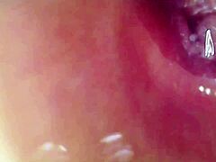 Deep inside my wet pussy with camera