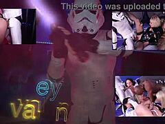 Star Whores Blonde Orgy with Deepthroat and Cum Cover