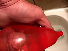 Condom piss 2 featuring detailed use of condoms in piss play