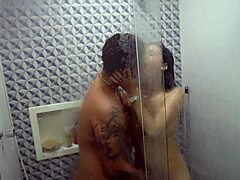 Invited the naughty Brazilian for a shower and pounded her pussy hard till climax