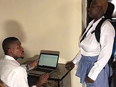 Corrupt teacher pounds sex-starved chubby student, her screams echo loud