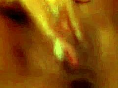 Amateur beauty engages in self-pleasure inviting company