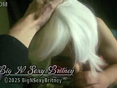 Southern Belle BJ Queen Britney in Sexy Cosplay Deepthroat Action