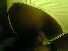 Feel the intense emotion as this ebony babe sucks a big black cock before bed, moaning with pleasure and desire.