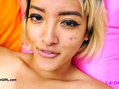 Hey, wanna see this gorgeous Asian model flaunt her sexy body?