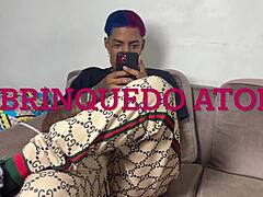 Bi friend brings girl for threesome and sucks big cock