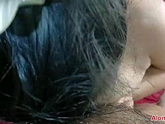 Teen step-daughter seduces old step-father with beautiful natural tits for huge amateur homemade fucking