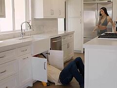 Lusty Latina Vanessa Sky bends over for hardcore glamour blowjob cunilingus pussy fucking by older stud