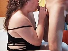 I termin� sucking my boyfriend's cousin's dick after dinner.