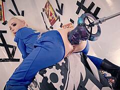 Solo Anal Cosplay With Blonde Whore Hinata Ashe Fallout Tifa PS5 Chan