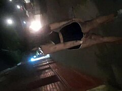 Latina Friend Sucks Pierced Nipples on Street Then Blows Until Milk