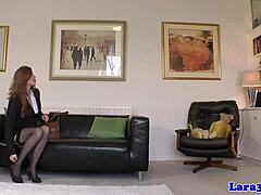 Bold British milfs in lingerie engage in intense lesbian sex