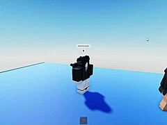 Hot woman jerks off for the young guy with big dick