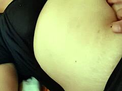 Exploring personal orgasms with belly fetish