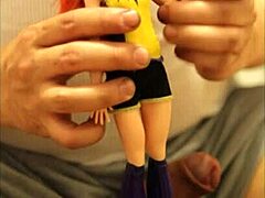 Batgirl Doll DC Tied Up and Covered in Cum Shower