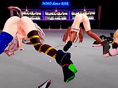 Chieri Kakyoin and Mememe Mokota Perform Strip Dance with Clothes Ripped