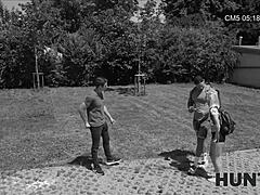 hunt4k follows a shaved pussy milf getting picked up and fucked while her friend watches in cuckold euro style