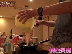 Warm kitchen moments with wife