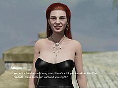 Redhead With Shaved Pussy Plays After Party