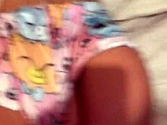 blinds boyfriend's eyes and invites stepmother as sex toy for anal fuck doll play