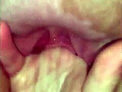 Squirting while tied up in BDSM fingering.