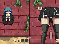 we invite another girl into the wall for anal blowjob and creampie fun