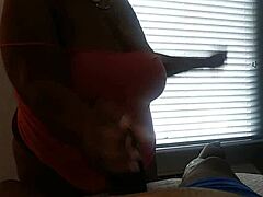 Sucking Monster Black Cock Deepthroat While Flaunting Big Tits