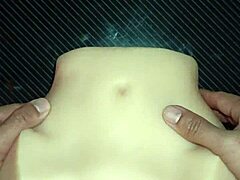 sexy anal with candy in favorite position. huge cock drips cum on her pussy close up.