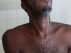 Kisses in the dorm with a pretty brunette