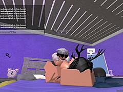 Why is this rich slut getting pounded by a Roblox fan?