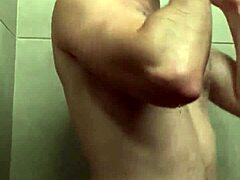 Feeling horny at home, I masturbate to huge cocks.