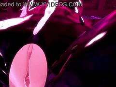 gothic girl in a bdsm pegging virtual reality experience