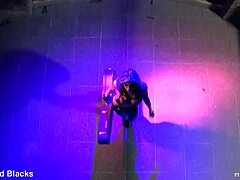 Leather-clad blondes like Missy Martinez and Jasmine Jae give handjobs