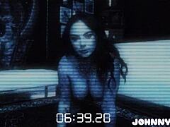 Hey, can you handle this hot goth girlfriend Nika Venom taking it all?