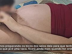 Married Housewife Cums From Husband Cunilingus Almost Caught By Son