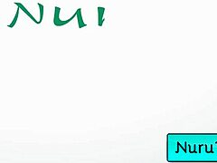 Watch this sexy brunette strip and give a wet nuru massage