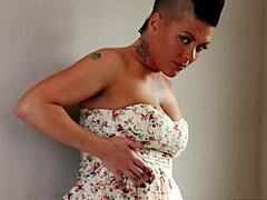 Hot Brunette Jezebelle Bond Teases And Fingers Herself