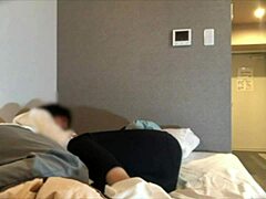 the perverted girlfriend is having intense sex with her senior at the part-time job when the phone rings and she panics