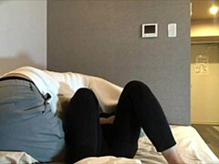 the perverted girlfriend is having intense sex with her senior at the part-time job when the phone rings and she panics