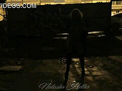 autumn naked walk with pretty young girl