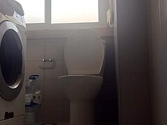 He shaved his big dick and spat out lots of milk!